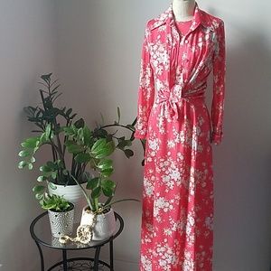 Vintage Hal Ferman 70s Floral Dress and Top Set